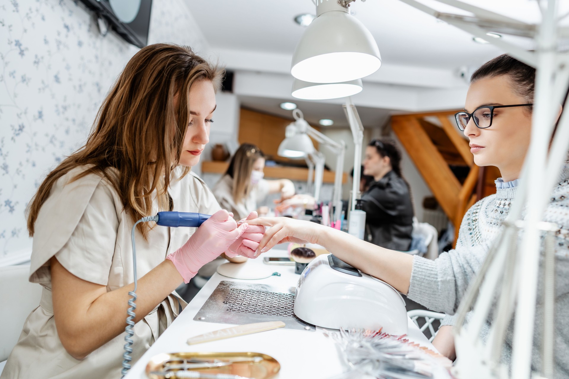 Professional manicure studio work